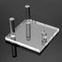 Hipiwe 4-Pack Clear Acrylic Display Stand, Three-Peg Easel Stands for Fossil Coral, Geodes, Rock Mineral Collectibles