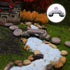 Yardwe Miniature Garden Bridge Statue Set, Micro Landscape Decorations, Stepping Stone DIY Mini Resin Bridge, Bonsai