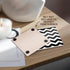 3dRose cst_179670_3 Set of 4 Ceramic Tile Coasters - Black and White Chevron Zig Zag Pattern