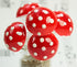Meyer Imports Red - Large Cotton Spun Mushrooms - Set of 10