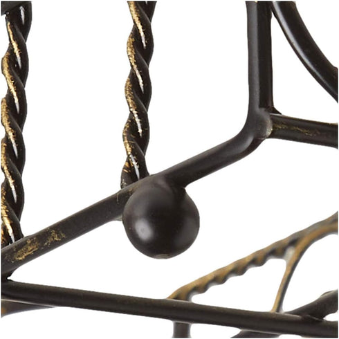 Boston International Garden Gate Design Guest Towel Napkin Holder Caddy, Antique Brass
