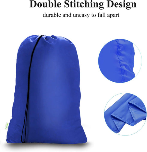 OTraki 28x45 Inch Extra Large Laundry Bag 2 Pack - Heavy Duty Drawstring Hamper for Dirty Clothes, Washable Organizer