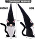 Upltowtme Black Cat Gnome Plush, 13.5" Handmade Scandinavian Tomte Figurine for Spring Farmhouse Decor, Gift for Cat