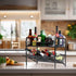 HengLiSam Spice Rack Organizer for Countertop, Heavy Duty Full Solid Metal Kitchen Shelves, 2 Tier Freestanding Holder