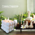 Bubble Candle Soy Wax Scented Cube Candle for Home Decor, Freesia and Bluebell Fragrance (White Blue)