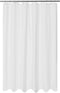 Mrs Awesome Embossed Microfiber Extra Long Shower Curtain Liner, 71 x 84 inches, Soft Fabric, Washable, White