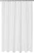 Mrs Awesome Embossed Microfiber Extra Long Shower Curtain Liner, 71 x 84 inches, Soft Fabric, Washable, White