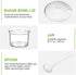 12 (7.1 oz,Clear) Tioncy Pcs Ice Cream Bar Supplies Sugar Bowls with Lid and Spoon Acrylic Candy Dispenser Party Bar