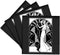 3dRose CST_41536_3 Art Deco Dancing Couple Coasters, Set of 4, Ceramic Tile