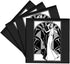 3dRose CST_41536_3 Art Deco Dancing Couple Coasters, Set of 4, Ceramic Tile