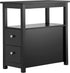 ZENY Compact End Table with Drawer and Open Shelf - Perfect for Living Room or Bedroom