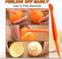 Orange Peeler Tools, Plastic Citrus Remover for Easy Open Lemon Peel Cutter, Kitchen Gadgets (Orange 2 Pack)