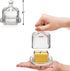 2 Pack ZOOFOX Glass Butter Dish, Small Glass Butter Keeper with Lid and Easy Grip Handle, Clear Butter Serving Storage