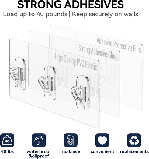 6 Pack YASONIC Shower Caddy Adhesive, Rustproof Shower Shelves for Inside shower, No Drilling Bathroom Organizers