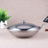 KALLORY 24cm Stainless Steel Stock Pot, Stir Fry & Wok Pan with Lid for Kitchen Cooking Hot-pot