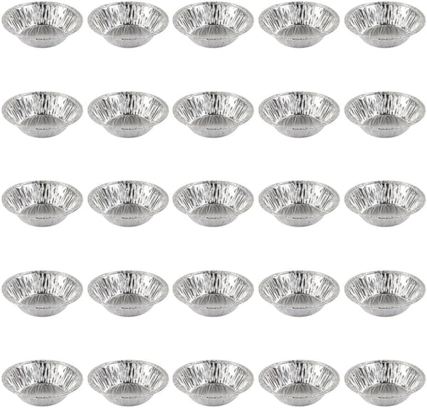 Kichvoe 250pcs Disposable Egg Tart Molds, Round Nonstick Mini Pie Pans, Aluminum Foil Bakeware for Cupcake, 2.7 Inch