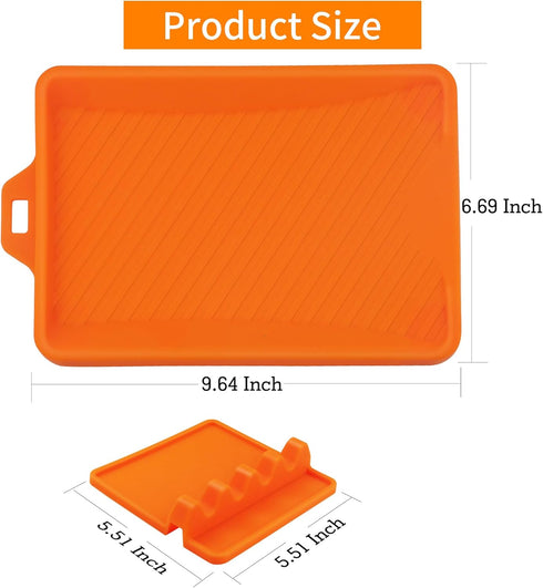 Silicone Griddle Mat Accessories for Blackstone, Spatula Mat with Drip Pad for Kitchen, Cooking & Countertop