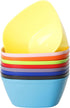 Youngever 9 Pack 12 Ounce Plastic Snack Bowls, Kids Plastic Bowls Set of 9 in Rainbow Colors