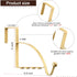 Hotop 2 Pcs Over The Door Hooks, Sturdy Valet Hanger for Clothes, Coats, Towels, Scarves, Champagne Gold