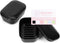 Quatish 2 Pack Travel Soap Container, Portable Soap Holder with Lid for Camping Gym Travel (Black)