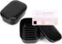 Quatish 2 Pack Travel Soap Container, Portable Soap Holder with Lid for Camping Gym Travel (Black)