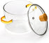 Frcctre 1.5L Glass Cooking Pot with Lid, Heat Resistant Glass Saucepan for Pasta, Soup, Milk, Baby Food