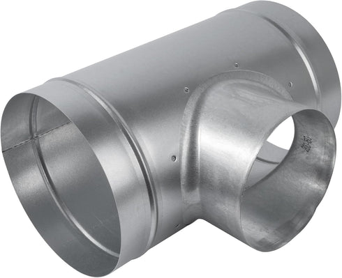 8'' Inch Duct T-Joint Splitter to 6" Inch 90° Degree Branch Connector for Exhaust Systems, T-Shaped Metal Junction