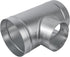 8'' Inch Duct T-Joint Splitter to 6" Inch 90° Degree Branch Connector for Exhaust Systems, T-Shaped Metal Junction