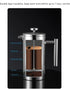French Press Coffee Maker, 304 Stainless Steel Insulated Pot, Double Layer, 350-1000ML, Silver