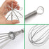 Stainless Steel Whisk Set - 8", 10", 12" Thin Handle Balloon Wire Whisks for Cooking, Baking, Mixing, Beating