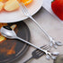 AnSaw 8-Pieces 4.7-Inch Small Coffee Spoons with Leaf Handle (Silver)