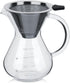 Pour-over Coffee Maker with Filter, Glass Drip Coffee Maker, Filter Pot with Scale for Office and Home Use