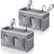 Kanrichu 2pcs Bedside Caddy Hanging Storage Bag, Water Cup Holders, Organizer Baskets