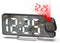 AMIR Projection Alarm Clock for Bedroom, 7.9 in Display LED Alarm Clock with 180 Rotatable Projector, Snooze