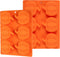 Webake Pumpkin Cake Molds, 6-Cavity Silicone Pumpkin Cake Pan for Baking Cupcake Chocolate, Pack of 2