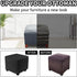 S/Length&Width:13-18"/Height:15-18",Black) Ottoman Covers Slipcover Square Ottoman Covers Protector for Footrest Foot