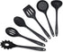 Culinary Couture Black Silicone Kitchen Utensils Set of 6, Non-Stick Heat-Resistant Kitchen Utensils with Steel Inner