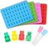 homEdge Silicone Gummy Bear Candy Molds - Set of 4 Packs Non Stick Food Grade Chocolate Gummy Mold with 2 Dropper -