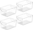 Clear Plastic Storage Bins, Pantry Organizers and Storage Containers for Kitchen, Bathroom, Freezer, Refrigerator