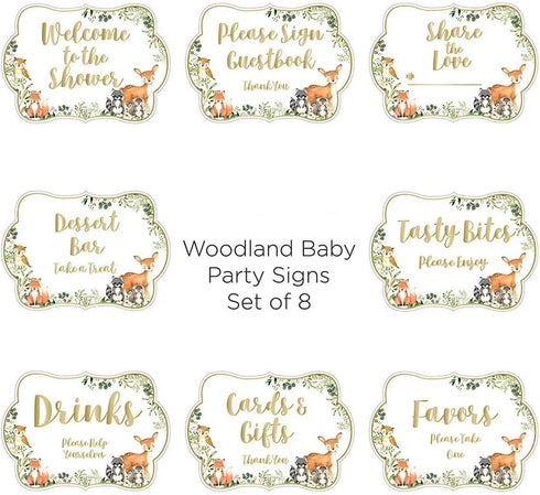 Kate Aspen Woodland Baby Shower Decorations | Decor Sign Kit with 8 Different Signs