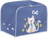 Cat Flower Print Toaster Cover 2 Slice Wide Slot, Lightweight Toaster Cover Dust Protection Washable Appliance Bag Bread Maker Cover, Blue