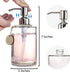 JASAI 16OZ Cylinder Glass Soap Dispenser | Rust Proof Stainless Steel Pump for Hand Soap, Kitchen