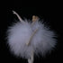 Chagar Feather Skirt Ballerina Rotating Music Box Figurine,White and Pink Manual Control Dancing Girl Musical Box