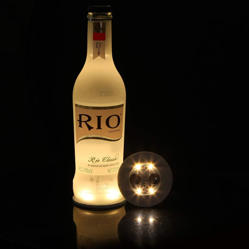 Kicsto Led Coasters,Led Stickers,Led Bottle Lights,Bottle Glorifies Coaster,Lit up Wine Liquor Bottles,Led Bar Service