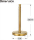 Gold Paper Towel Holder Stand, One-Handed Ripping Countertop Holder, Rust-Proof Stainless Steel Base, NOT Tip Over