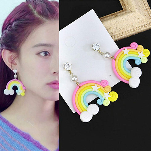 Fewo Rainbow and Cloud Fondant Molds, Silicone Gum Paste Polymer Clay Resin Sugar Craft Mould (Set of 2)
