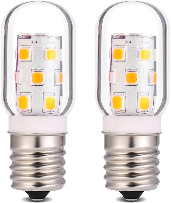 LED Microwave Light Bulb, 40W Incandescent Replacement for Refrigerator, Range Hood E17 Intermediate Base, Pack of 2