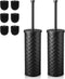 Toilet Bowl Brush and Holder Set 2 Pack with 4 Extra Brush