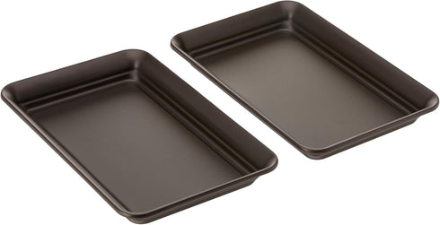 iDesign Decorative Countertop Vanity Tray Organizer, Set of 2, 9.7" x 6.3" x 1", Bronze