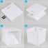 4-Pack Collapsible Plastic Storage Cube Bins, White Foldable Storage Bins